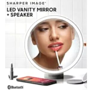 Sharper Image Led Vanity Mirror with Bluetooth Speaker
